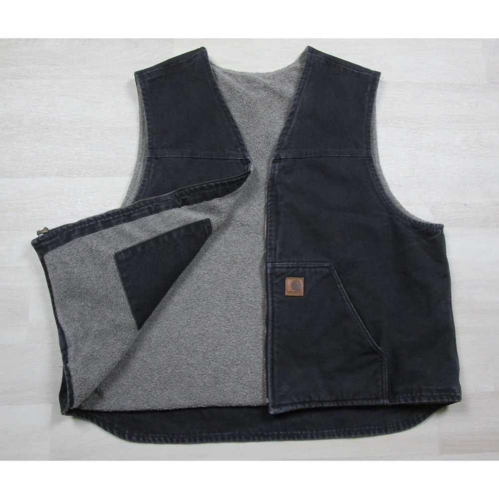 Vintage 90s Y2K Carhartt Vest #V26 Men's (XL) Workwear‎ Duck Canvas Faded Grunge